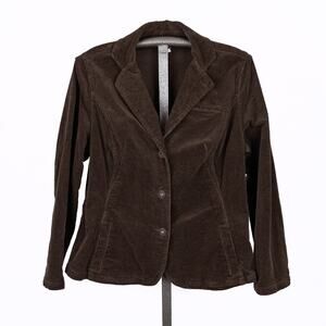 Classic Y2K Women's Brown Corduroy Jacket Size 14/16 Western Equestrian Academia